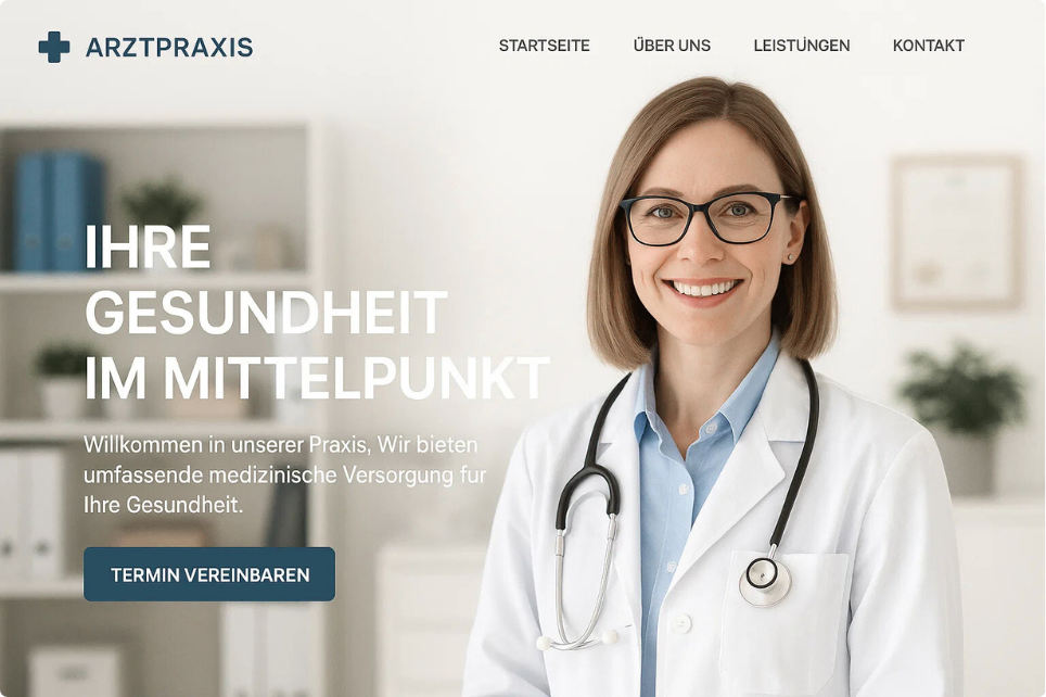 Beispiel einer modernen Praxis-Homepage