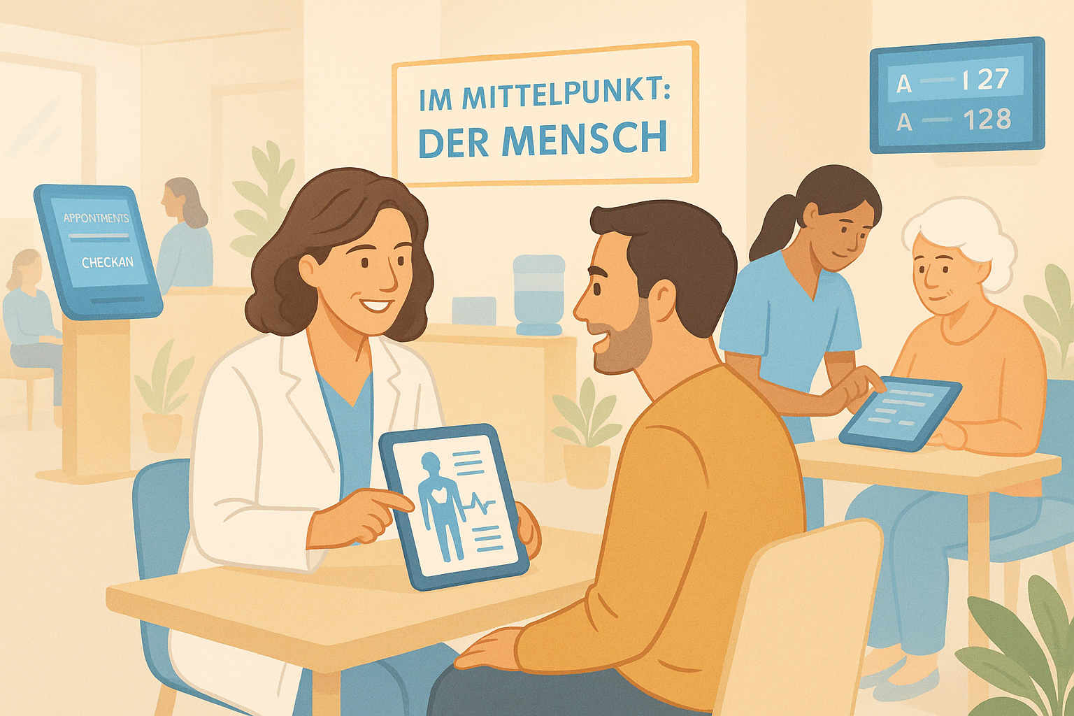 Illustration Kundenzentrierung im Gesundheitswesen